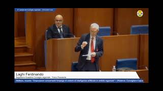 Consiglio Regionale del 27 Gennaio 2026 . Il mio intervento sulla proposta di legge . “Disposizioni concernenti l'impiego di sistemi di intelligenza artificiale in ambito regionale”