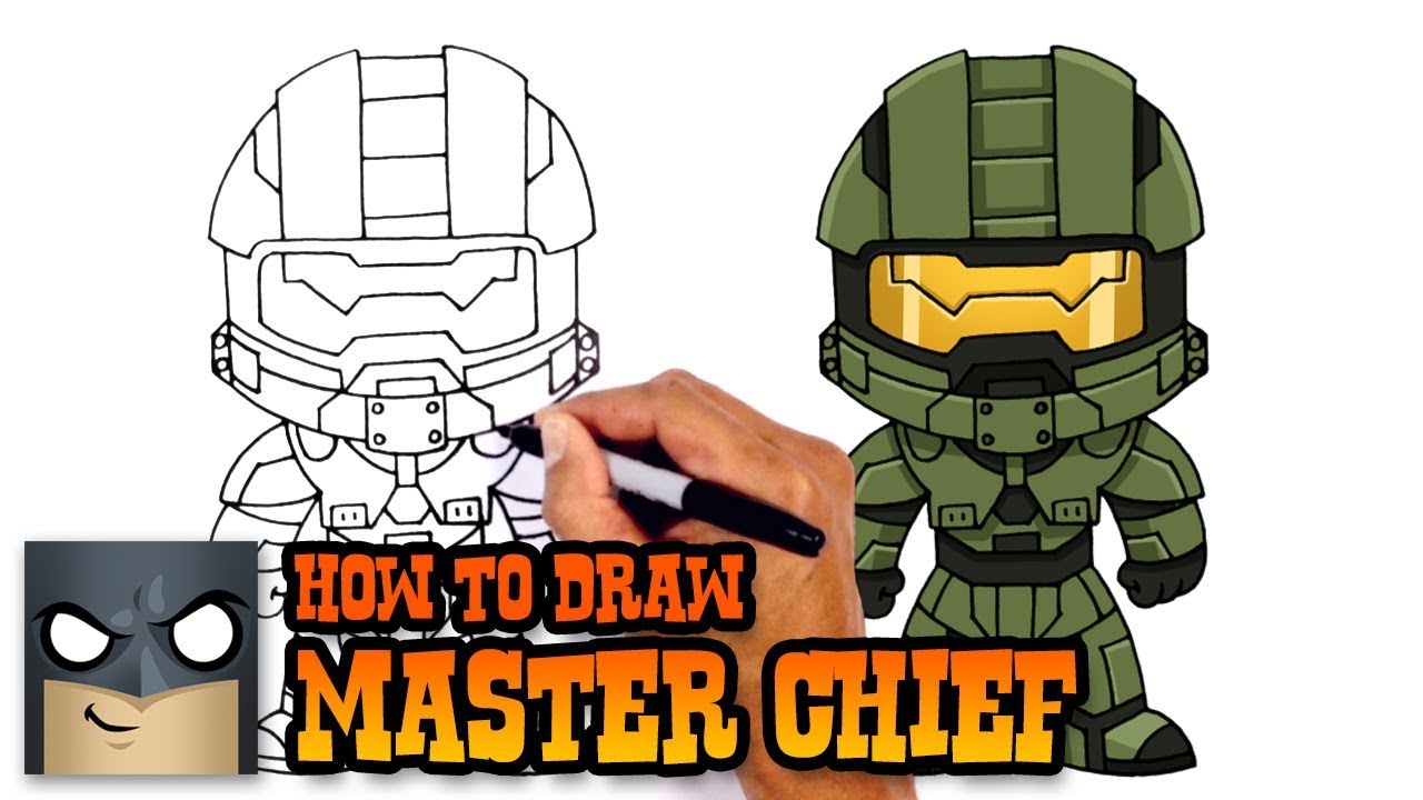 How to Draw Master Chief | Halo