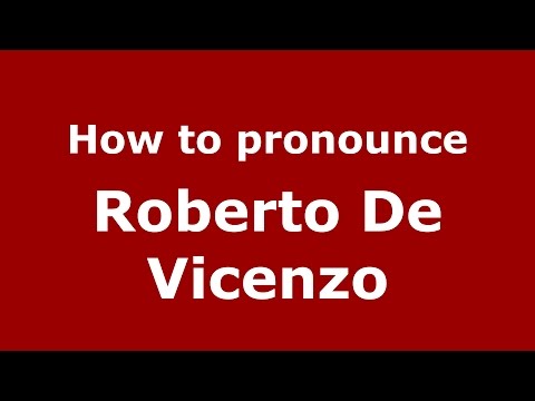 How to pronounce Roberto De Vicenzo (Spanish/Argentina) - PronounceNames.com