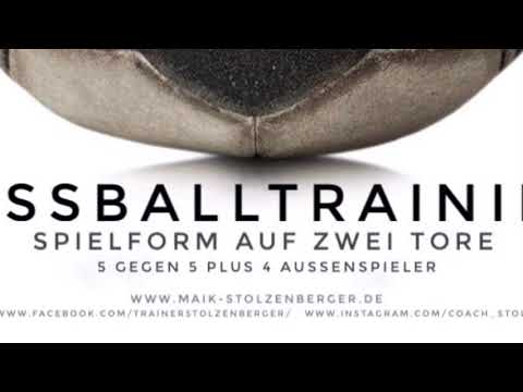 Fussballtraining - Spielform auf zwei Tore - 5 gegen 5 plus 4 Außenspieler