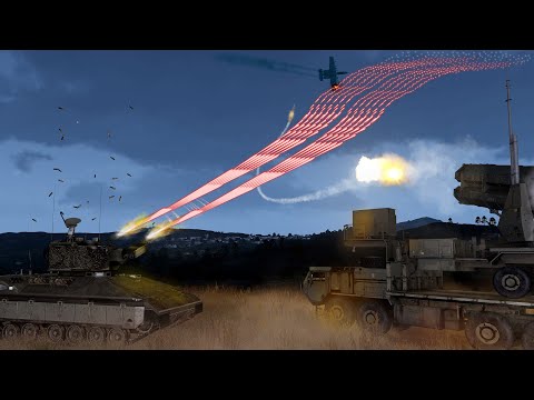 Anti-Air Tank vs A-10 Warthog/Thunderbolt II in action Military Simulation- Arma 3