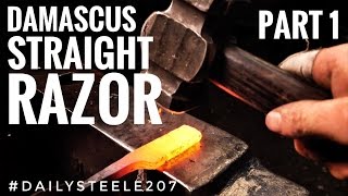 DAMASCUS STRAIGHT RAZOR: Part 1 in *4K!!*