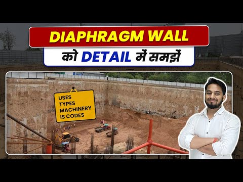 Diaphragm Wall Explained | Deep Excavation, Basement & Metro Construction | Types of Diaphragm Walls