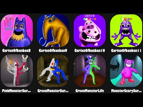 New Update Garten of Banban 8,9,10,11 Mobile Games vs Fanmade Games,Grimace Monster Scary Survival