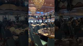Main dining room dancing #carnivalsplendor #carnivalcruise #tabledancing