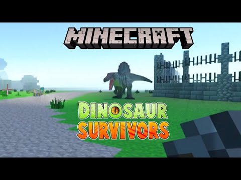 ATTACKED BY SPINOSAURUS! - NEW Minecraft DLC | Dinosaur Survivors - Paleocraft Addon!