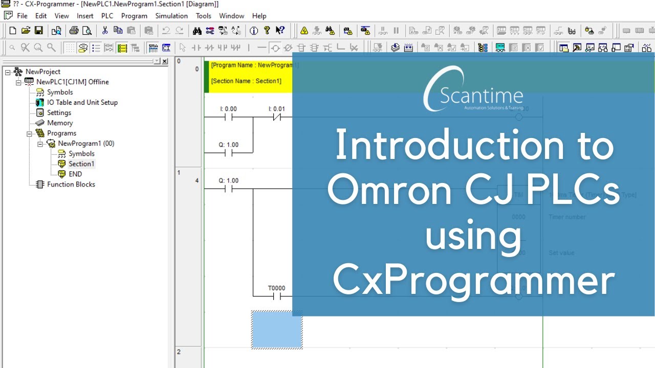 An Introduction to Omron CJ PLCs using CxProgrammer!