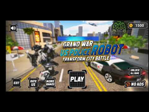 Flying Grand Police Car Transform Robot Games 2021
