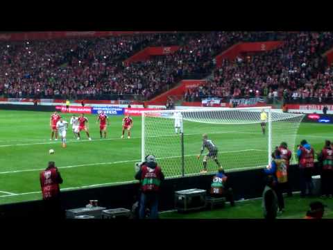 Polska - Dania 08.10.2016 rzut karny Robert Lewandowski