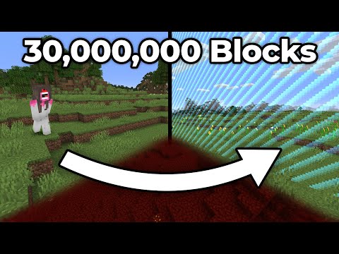 I walked to the edge of the world in Minecraft (Fastest method)