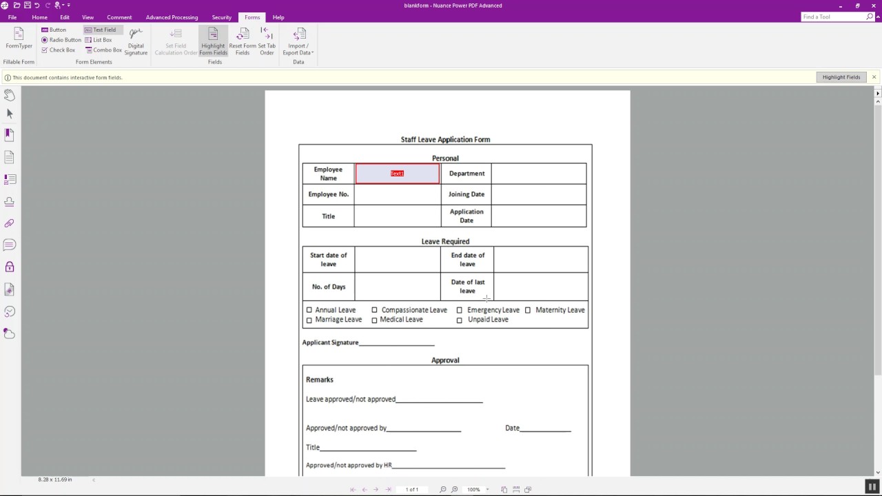 4 1 Create new form fields with Power PDF