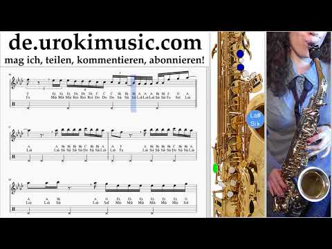Saxophon Lernen Tenor Ozuna x Romeo Santos - El Farsante Remix Tabulatur um-i995