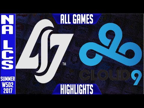 CLG vs C9 Highlights ALL GAMES | NA LCS  Week 5 Summer 2017 | CLG vs Cloud 9
