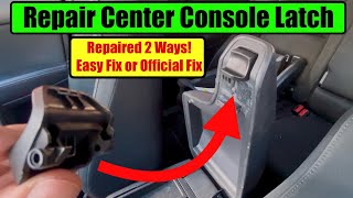 Repair Replace Mazda Center Console Latch Button Will Not Stay Closed Shut