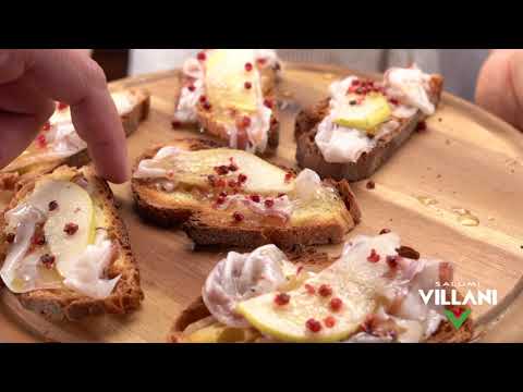 Crostini di Lardo di Patanegra - ricette finger food Villani