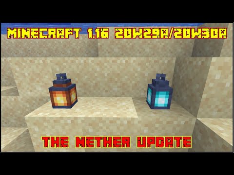 Minecraft 1.16.2 - Snapshot 20w30a & 20w29a - Waterlogged Lanterns & Bug Fixes!