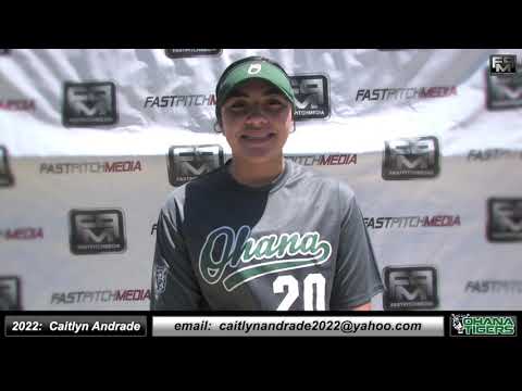 2022 Caitlyn Andrade First and Third Base Softball Skills Video - Ohana Tigers