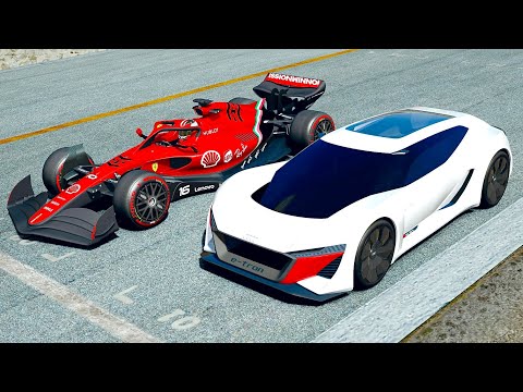 Ferrari F1 2022 vs Audi P18 E-Tron at Top Gear Track