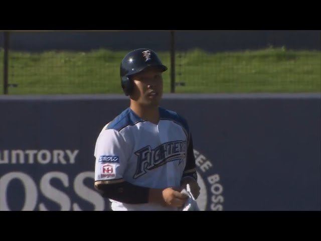 【ファーム】ファイターズ・近藤の実戦復帰初ヒットは華麗な流し打ちの2ベース!! 2017/9/18 F-E(ファーム)