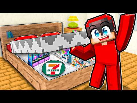 I Built a SECRET 7-11 in Minecraft!
