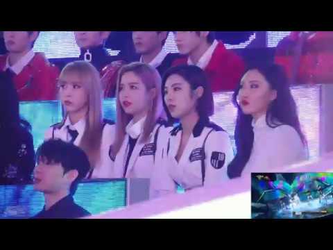 [171231] MBC 가요대제전 Mamamoo reaction to Sunmi "24시간이 모자라 + 보름달 + 가시나" full 직캠