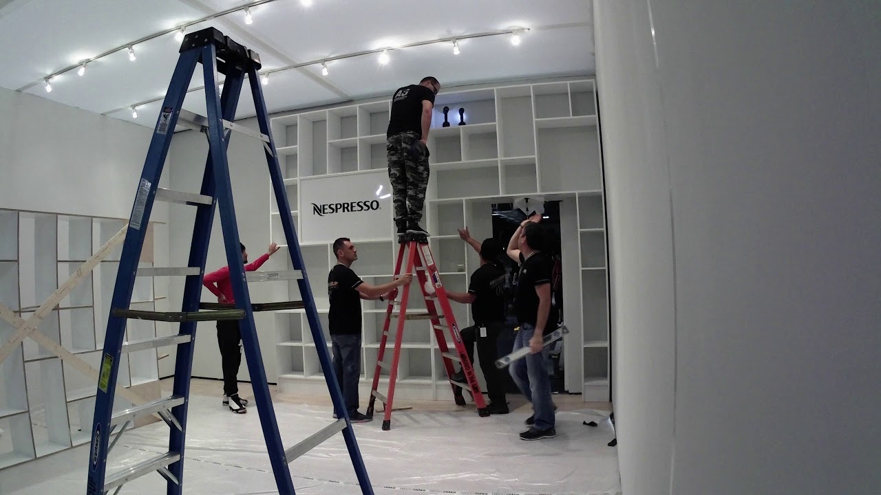 TIME LAPSE for install in Art Basel Miami 2019 in VIP section for nespresso stand