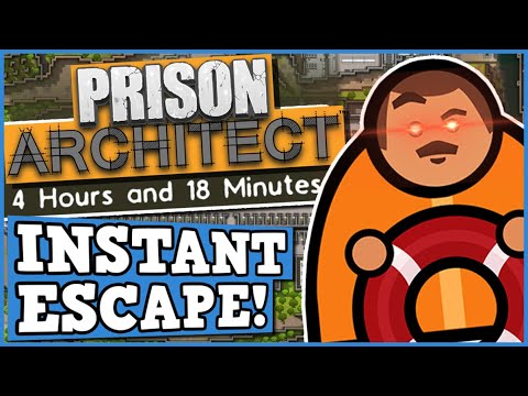 INSTANT PRISON ESCAPE CHALLENGE - PRISON ARCHITECT is a perfectly balanced game with no exploits !?!