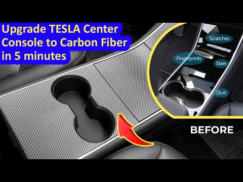 Tesla Model3 Center Console Wrap Review (Carbon Fiber) - DIY Tesla Interior Upgrade