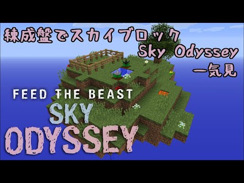 練成盤でスカイブロック Sky Odyssey 一気見【Minecraft】