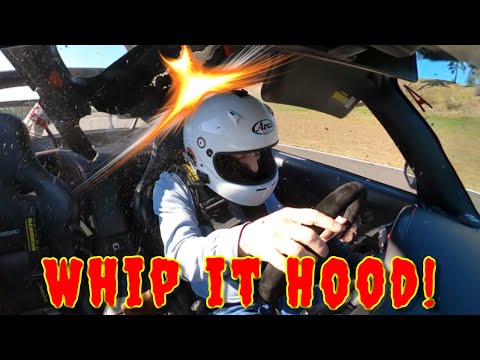 Honda S2000 Shatters Carbon Fiber Hood - OnGrid Shootout 2022-03-06 @RMP - Whip it Hood!