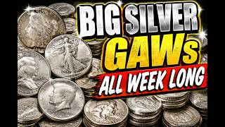 BIG SILVER GAWs all week long! Coin Roll Hunting Livestreams!