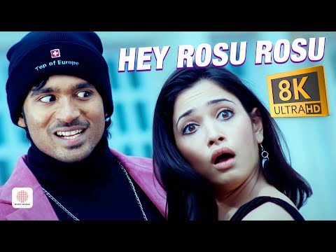 Hey Rosu Rosu 8K/4K Video Song | Padikkathavan | Dhanush, Tamannaah | Manisarma