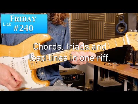 Chords, triads and lead licks in one riff in Cm - Lick Friday Week 240