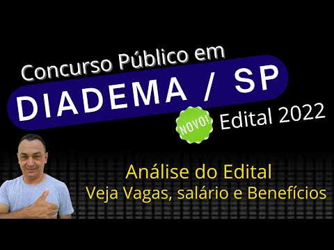 Diadema SP 2022 City Hall Public Service Exam. Complete analysis of the official notice. See the ...