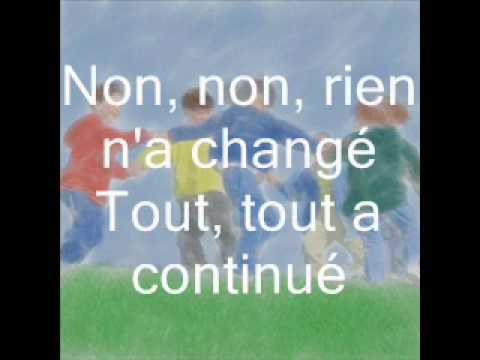 Les Poppys - Non, Non, Rien N'a Change (paroles)