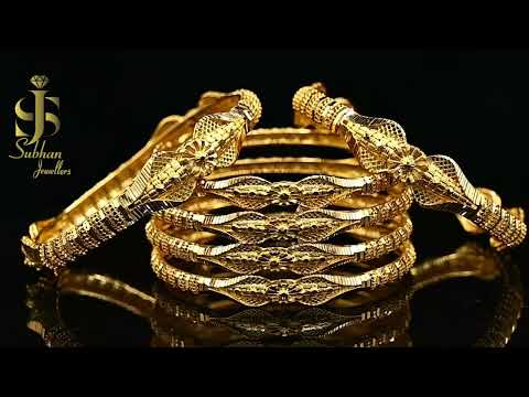 Gold Bangles Design (Six Pieces)