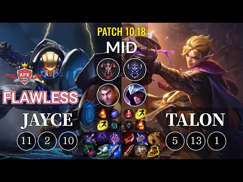 APK Flawless Jayce vs Talon Mid - KR Patch 10.18