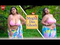 MEGHA DAS GHOSH IN PINK BRA WITH MULTICOLOR SAREE VIDEO BONG FASHION VLOG 2024