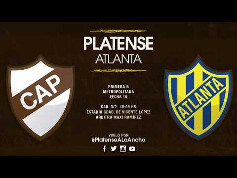 Platense - Atlanta | TRANSMISIÓN EN VIVO | Fecha 19 | Campeonato 2017/2018