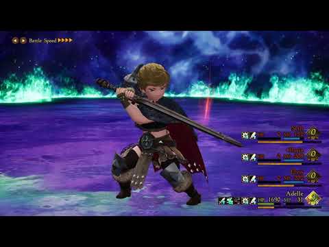 Bravely Default II Solo Challenge - Glenn, Gladys & Galahad vs Adelle (level 30)
