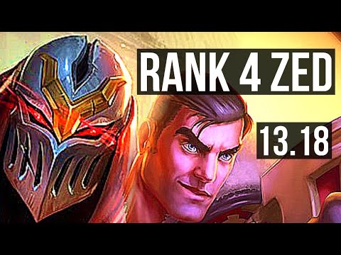 ZED vs JAYCE (MID) | Rank 4 Zed, 8 solo kills, 1.5M mastery, 17/3/6 | NA Challenger | 13.18