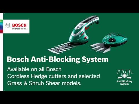 Krūmų ir žolės akumuliatorinių žirklių rinkinys Bosch Isio video