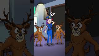 The wanted fugitive DEER has escaped—let's help the policewoman Rumi catch him!#shorts #animation