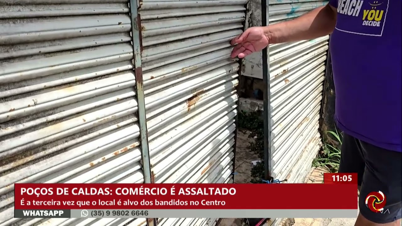 Comércio é invadido pela terceira vez em Poços de Caldas