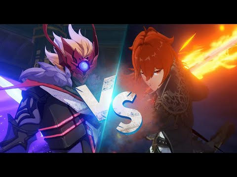 DILUC VS CHILDE TARTAGLIA EPIC BOSS FIGHT Genshin Impact