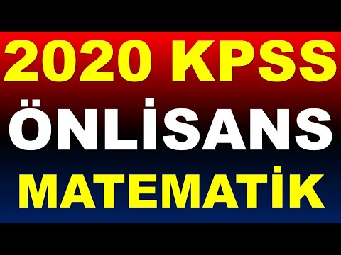 2020 KPSS  ÖNLİSANS MATEMATİK SORULARI  ÇÖZÜMLERİ
