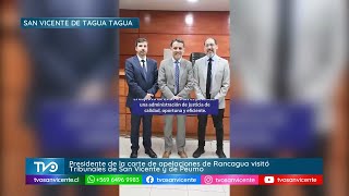 Presidente de la Corte de Apelaciones de Rancagua visita tribunales de San Vicente y Peumo