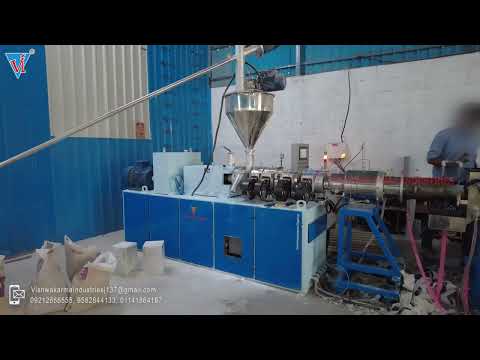 Conical Twin Screw UPVC Dual Pipe Machine
