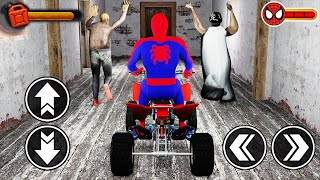 Playing as SpiderMan on Quad Bike in Granny House