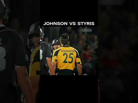 Mitchell Johnson HEAD-TO-HEAD with Styris 😳🔥 | Napier 2010  #cricket